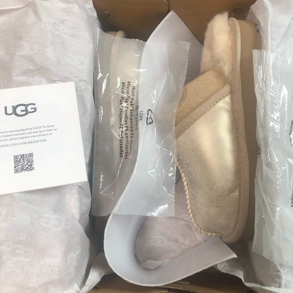 UGG® Kids' Keegan Metallic UGGplush FauxLined Slipper
